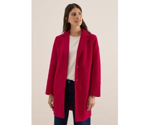 Wollmantel CECIL, Damen, Gr. XL (44), rot (beaujolais rot), Stoff, Obermaterial: 90% Polyester, 10% Viskose. Futter: 100% Polyester, unifarben, comfort fit ca. Mitte Oberschenkel, V-Ausschnitt, abgest