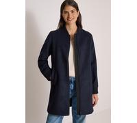 Wollmantel CECIL, Damen, Gr. XS (36), blau (schwarz navy blau), Stoff, Oberstoff: 72% Polyester, 25% Wolle, 3% Polyacryl. Futter: 100% Polyester, unifarben, comfort fit ca. Mitte Oberschenkel, Rundhal