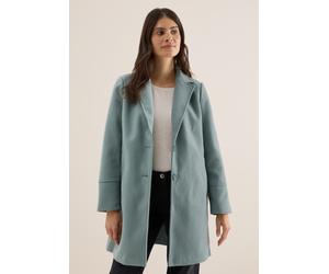 Wollmantel CECIL, Damen, Gr. XXL (46), grün (ice hill grün), Stoff, Obermaterial: 90% Polyester, 10% Viskose; Futter: 100% Polyester, unifarben, comfort fit ca. Mitte Oberschenkel, V-Ausschnitt, abges