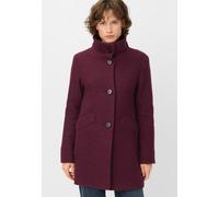 Wollmantel FUCHS SCHMITT, Damen, Gr. 42, dunkelrot, Web, Obermaterial: 75% Wolle, 25% Polyester, unifarben, regular fit ca. Mitte Oberschenkel, hoch geschlossener Ausschnitt, abgesteppte Kante, Mäntel