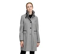 Wollmantel GIL BRET, Damen, Gr. 36, silber (light silber melange), Web, Obermaterial: 70% Wolle, 20% Polyester, 10% Polyamid, meliert, unifarben, tailliert ca. Mitte Oberschenkel, Rundhals, Mäntel Wol