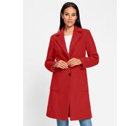 Wollmantel HEINE, Damen, Gr. 38, rot, 80% Wolle, 20% Polyamid, unifarben, unifarben mit Farbeinsatz, unifarben mit Farbeinsätzen, Mäntel (35397311-38) rot