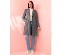 Wollmantel HEINE, Damen, Gr. 42, grau, 80% Wolle, 20% Polyamid, unifarben, unifarben mit Farbeinsatz, unifarben mit Farbeinsätzen, Mäntel (56092217-42) grau
