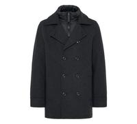 Wollmantel INDICODE "Wollmantel IDLuxeno", Herren, Gr. M, grau (charcoal), Obermaterial: 50% Wolle mw. 50% Polyester PES., Mäntel (93268843-M) charcoal