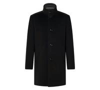 Wollmantel JOOP "Maico", Herren, Gr. 54, schwarz, Web, Obermaterial: 70% Wolle, 25% Polyamid, 5% sonstige Fasern, unifarben, lang, eingesetzt gerader Abschluss, Mäntel, Regular fit mit Stehkragen (602