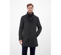 Wollmantel LERROS "Herren Wollmantel", Herren, Gr. 56, grau (schwarz), 62% Polyester, 33% Wolle, 3% Viskose, 1% Polyamid, 1% Acryl, Mäntel (79945856-56) schwarz