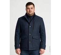 Wollmantel LERROS "Lässiger 2in1 Mantel aus Wollmischgewebe in großen Größen", Herren, Gr. 4XL, blau (classic navy), 67% Polyester, 33% Wolle, Mäntel (93770535-64) classic navy