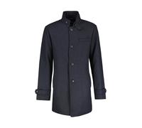 Wollmantel LERROS "LERROS Mantel in elegant-sportivem Design", Herren, Gr. 52, blau (dunkelblau), 60% Polyester, 20% Wolle, 20% Acryl, Mäntel Wollmantel (13478127-52)