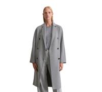 Wollmantel MARC O'POLO "aus Doubleface-Wolle-Mix", Damen, Gr. 40, grau (light grau melange), Obermaterial: 50% Wolle, 50% Polyester, unifarben, loose fit, Mäntel (15004507-40) light grau melange