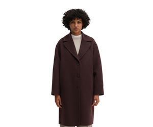 Wollmantel MARC O'POLO "aus hochwertigem Doubleface", Damen, Gr. 40, braun (schwarz cherry), Obermaterial: 50% Wolle, 47% Polyester, 3% Sonstige Fasern, unifarben, regular fit, Mäntel (81428869-40) sc