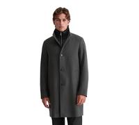 Wollmantel MARC O'POLO "mit abnehmbarem Windshield", Herren, Gr. 48, dunkelgrau melange, Obermaterial: 70% Wolle (Schafwolle), 30% Polyester; Futter: 55% Polyester, 45% Viskose, unifarben, regular fit