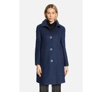 Wolljacke BETTY BARCLAY "Damen Wollmantel mit abnehmbarer Kapuze", Damen, Gr. 42, dunkelblau melange, Obermaterial: 70% Wolle, 30% Polyester. Futter: 100% Acetat., A-Linie, Jacken (26071852-42) dunkel