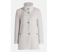 Wollmantel mit hohem Kragen Hellgrau Damen
