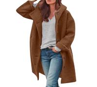 Wollmantel Mit Kapuze Damen - Trenchcoat Damen Lang Winter