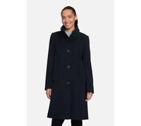 Wolljacke BETTY BARCLAY "Betty Barclay Damen Wollmantel mit Kragen", Damen, Gr. 44, blau (dunkelblau), Obermaterial: 53% Wolle, 26% Polyester, 21% Polyacryl. Futter: 100% Acetat., klassisch, tailliert