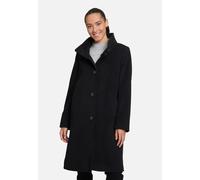Wollmantel mit Kragen Schwarz Damen