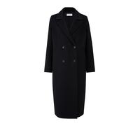 Wollmantel RICANO "Wollmantel Clara", Damen, Gr. L, schwarz, Obermaterial: 50% Wolle WO. 50% Polyester PES., weit, V-Ausschnitt, Mäntel, Handgefertigt, aus feinster Double-Face Wool (67580430-L) schwa