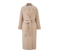 Wollmantel RICANO "Wollmantel Elodie", Damen, Gr. M, beige, Obermaterial: 50% Wolle WO. 50% Polyester PES., weit, V-Ausschnitt, Mäntel, Handgefertigt, aus feinster Double-Face Wool (54142935-M) beige