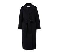 Wollmantel RICANO "Wollmantel Elodie", Damen, Gr. S, schwarz, Obermaterial: 50% Wolle WO. 50% Polyester PES., weit, V-Ausschnitt, Mäntel, Handgefertigt, aus feinster Double-Face Wool (25385343-S) schw