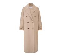 Wollmantel RICANO "Wollmantel Mirella", Damen, Gr. S, beige, Obermaterial: 50% Wolle WO. 50% Polyester PES., weit, V-Ausschnitt, Mäntel, Handgefertigt, aus feinster Double-Face Wool (97162705-S) beige