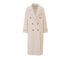 Wollmantel RICANO "Wollmantel Mirella", Damen, Gr. XS, beige (weiß), Obermaterial: 50% Wolle WO. 50% Polyester PES., weit, V-Ausschnitt, Mäntel, Handgefertigt, aus feinster Double-Face Wool (28717805-