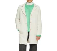 Wollmantel S.OLIVER, Damen, Gr. 36, weiß (sanftes weiß), Obermaterial: 53% Wolle, 47% Viskose. Futter: 100% Polyester, unifarben, regular fit knielang, Mäntel Wollmantel, mit Reverskragen (62535612-36