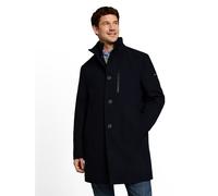 Wollmantel TOM TAILOR, Herren, Gr. S, schwarz (sky captain), Web, Obermaterial: 73% Polyester, 22% Wolle, 2% Polyacryl, 2% Polyamid, 1% sonstige Fasern. Futter: 100% Polyester, unifarben, regular fit 