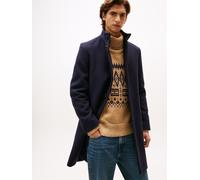 Wollmantel TOMMY HILFIGER "DC WOOL STAND COLLAR", Herren, Gr. XXL, desert sky, Web, Obermaterial: 75% Wolle, 25% Polyamid, unifarben, regular fit normal, Rundhals, eingesetzt gerader Abschluss, Mäntel
