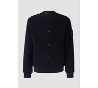 Wollmix-Blouson mit Label-Patch M blau 2171948.5920.M
