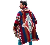 Wollponcho Herren - Handmade Alpaka PONCHO - Mexikanischer Poncho Style - Cowboy Ponchos für Herren - Alpaka Ponchos