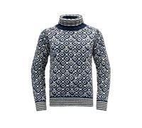 Wollpullover Devold Svalbard Wool High Neck (Night/Offwhite) L