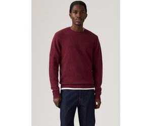 Wollpullover LEVI'S "ORIGINAL HM SWEATER", Herren, Gr. L, rot (tawny port), Strick, Obermaterial: 80% Wolle, 20% Polyamid, regular fit normal, Rundhals, Pullover, klassische Rundhalsform (54492469-L) 