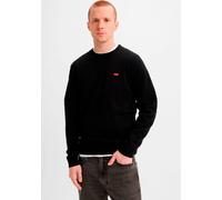 Wollpullover LEVI'S "ORIGINAL HM SWEATER", Herren, Gr. XL, schwarz (meteorite), Strick, Obermaterial: 80% Wolle, 20% Polyamid, Rundhals, Pullover, in klassischer Rundhalsform (48182936-XL) meteorite