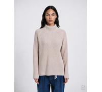 Wollpullover SMITH & SOUL, Damen, Gr. L, beige (powder rose print), Strick, Obermaterial: 100% Wolle, unifarben, hüftbedeckend, hoch geschlossener Ausschnitt, Pullover, mit Stehkragen (33435722-L) pow