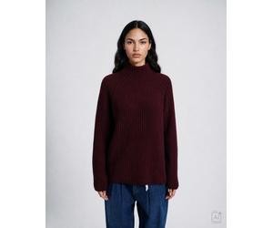 Wollpullover SMITH & SOUL, Damen, Gr. L, rot (plum), Strick, Obermaterial: 100% Wolle, unifarben, hüftbedeckend, hoch geschlossener Ausschnitt, Pullover, mit Stehkragen (28921555-L) plum