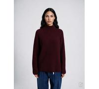 Wollpullover SMITH & SOUL, Damen, Gr. S, rot (plum), Strick, Obermaterial: 100% Wolle, unifarben, hüftbedeckend, hoch geschlossener Ausschnitt, Pullover, mit Stehkragen (28921555-S) plum