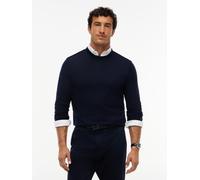 Wollpullover TOMMY HILFIGER "NY MERINO CREWNECK SWEATER", Herren, Gr. XXL, navy blau, Obermaterial: 100% Wolle, Rundhals, Pullover (75680509-XXL) navy blau