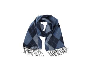 Wollschal "Argyle", Damen, blau, Polyacryl, COLLEZIONE ALESSANDRO, gemustert, Basic, Modetücher, mit Karomuster, warm und weich (73387637-0) blau