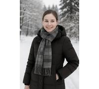 Wollschal "Karolo", Damen, schwarz, Polyacryl, COLLEZIONE ALESSANDRO, unifarben, Basic, Modetücher, Made in Italy, mit Karomuster (12741116-0) schwarz