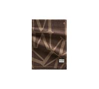 Wollschal MARC O'POLO, Damen, braun (schwarz braun), Strick, Schurwolle, Modetücher, mit auffälligem Allover-Monogramm-Design (10291910-0) schwarz braun