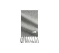 Wollschal MARC O'POLO, Damen, grau (grau melange), Web, Wolle, Modetücher, aus Woll mit langen Fransen (94367319-0) grau melange