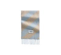 Wollschal MARC O'POLO DENIM "mit diagonalen Streifen", Damen, beige (light blau), Obermaterial: 85% Schurwolle, 8% Polyamid, 7% Alpaka, gemustert, Modetücher (62874830-0) light blau