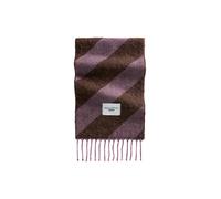Wollschal MARC O'POLO DENIM "mit diagonalen Streifen", Damen, braun (schwarz lila), Obermaterial: 85% Schurwolle, 8% Polyamid, 7% Alpaka, gemustert, Modetücher (39922521-0) schwarz lila