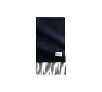 Wollschal MARC O'POLO "mit langen Fransen", Damen, martime blau, Obermaterial: 100% Wolle, unifarben, Modetücher (63827813-0) martime blau