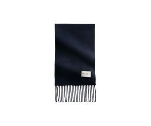 Wollschal MARC O'POLO "mit langen Fransen", Damen, martime blau, Obermaterial: 100% Wolle, unifarben, Modetücher (63827813-0) martime blau
