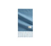 Wollschal MARC O'POLO "mit langen Fransen", Damen, stormy sea, Obermaterial: 100% Wolle, unifarben, Modetücher (10642552-0) stormy sea