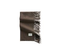Wollschal MARC O'POLO "mit langen Fransen seitlich", Damen, beige (light stone melange), Obermaterial: 100% Schurwolle, unifarben, Modetücher (62955331-0) light stone melange