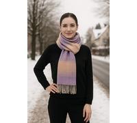 Wollschal "Melbalila", Damen, lila, Baumwolle, COLLEZIONE ALESSANDRO, gestreift, Basic, Modetücher, in hellem lila und pfirsich, Made in Italy (54959237-0) lila