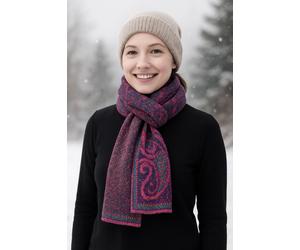 Wollschal "Paisley", Damen, pink, Polyacryl, COLLEZIONE ALESSANDRO, unifarben, Basic, Modetücher, Made in Italy, modische Farbgebung (88129535-0) pink