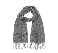 Wollschal "Scotland", Damen, grau (schwarz), Polyacryl, COLLEZIONE ALESSANDRO, unifarben, Basic, Modetücher, Made in Italy, mit Karomuster (37226544-0) schwarz